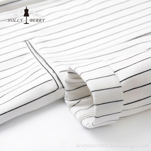 Ladies Suits Different Models of Vertical Striped Streetwear